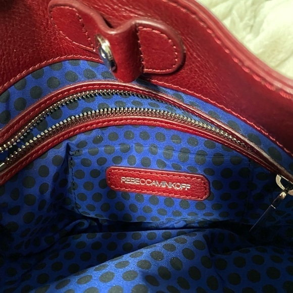 Rebecca Minkoff Maroon Leather Swing Crossbody/Shoulder Bag w/ Chain Str… - Picture 7 of 12